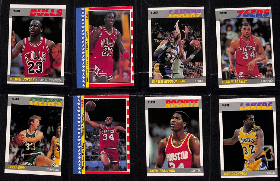  1987-88 Fleer Basketball Complete Set w. Sticker Set and Jordan's Second Year Card